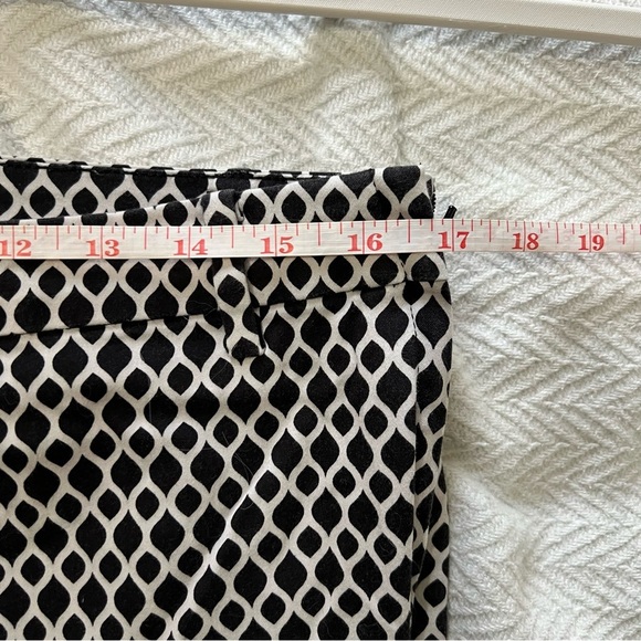 H&M WOMENS BLACK & WHITE CROPPED CIGARETTE TROUSERS SIZE 12 - Picture 7 of 8
